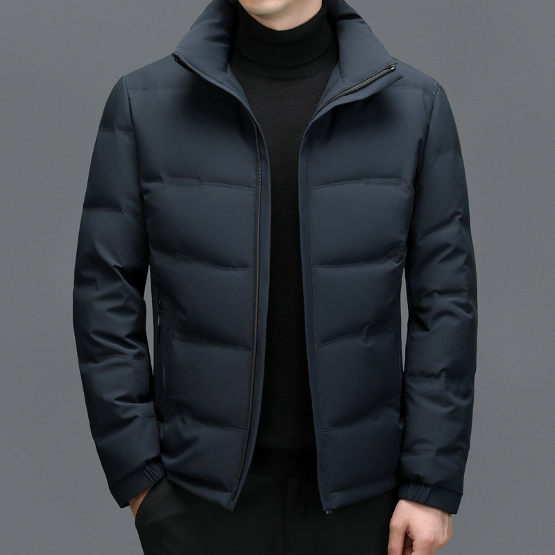 Men's Hooded Puffer Jacket Full-Zip Quilted Detachable-Hood Smart