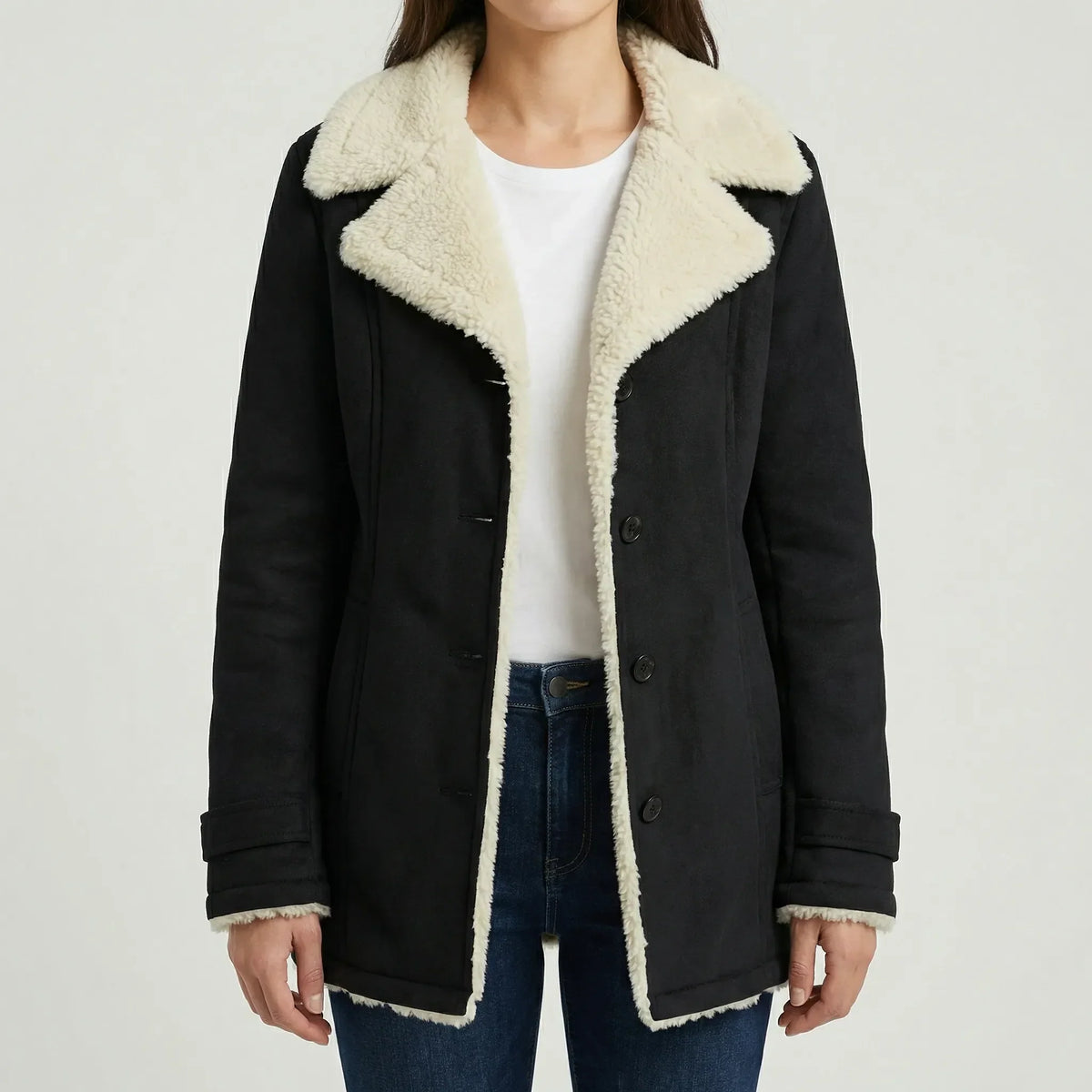 Fleece-Lined Winter Jacket for Women