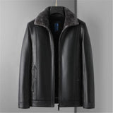 Classic Leather-Fur Combination – Black