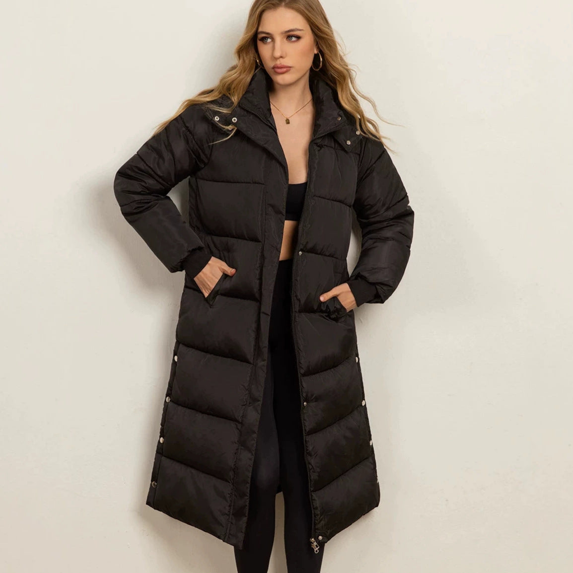 Women's Long Padded Puffer Coat Hooded Quilted Maxi Oversized Winter