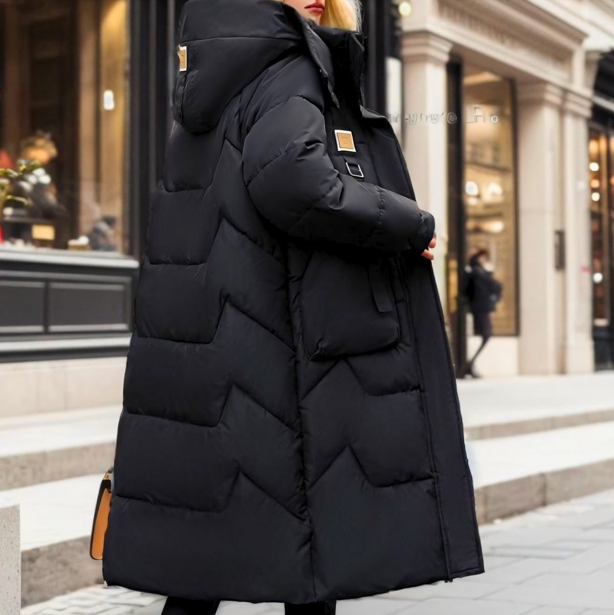 Women's Long Hooded Puffer Coat Quilted Oversized Longline Winter