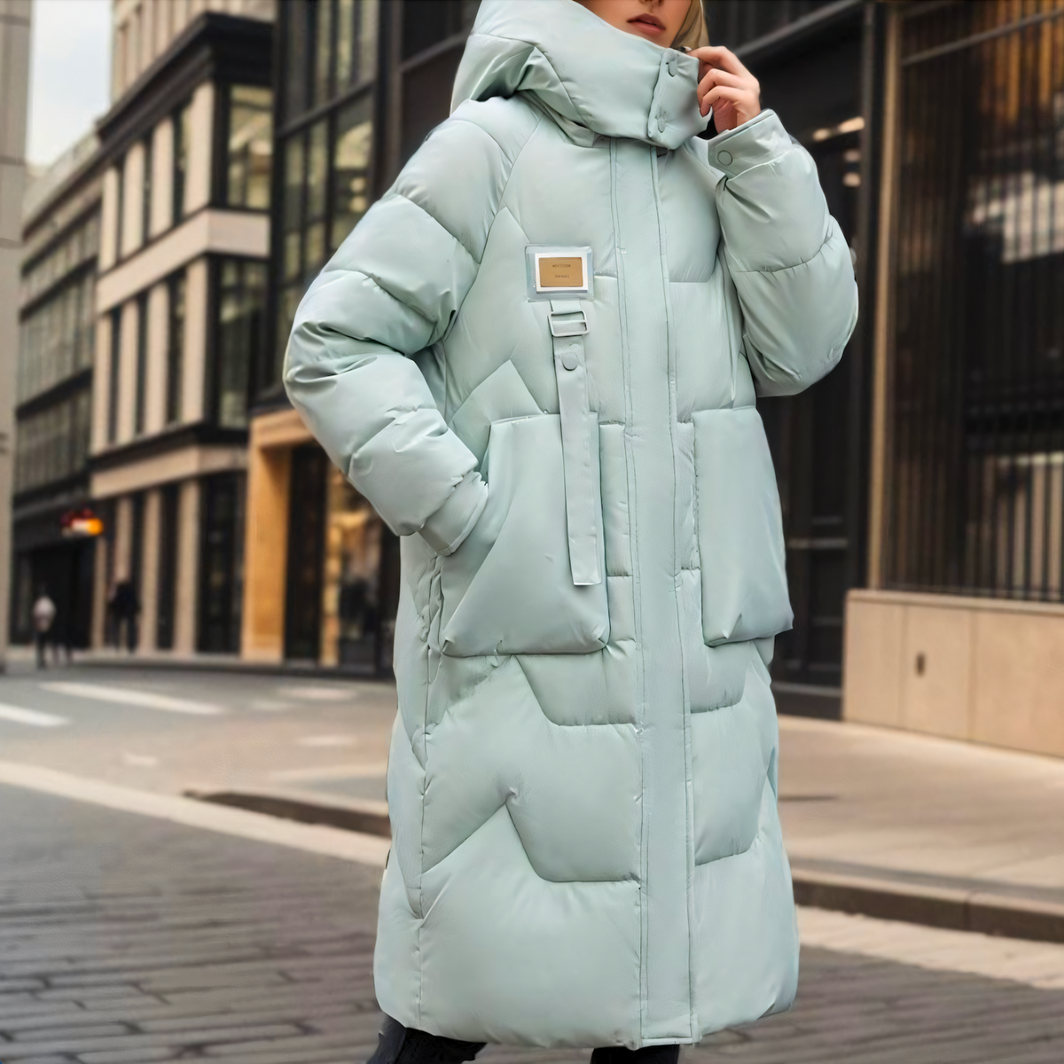 Women's Long Hooded Puffer Coat Quilted Oversized Longline Winter