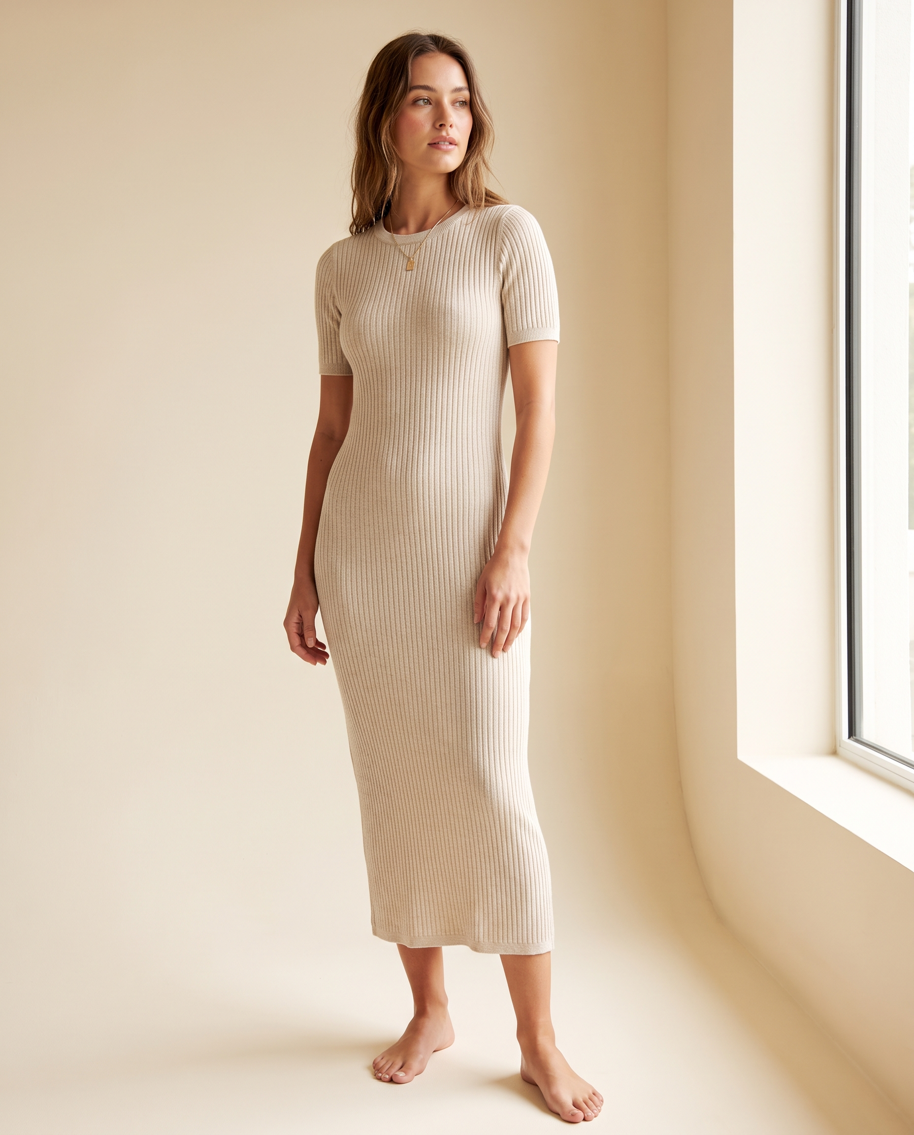June Knit Midi Dress