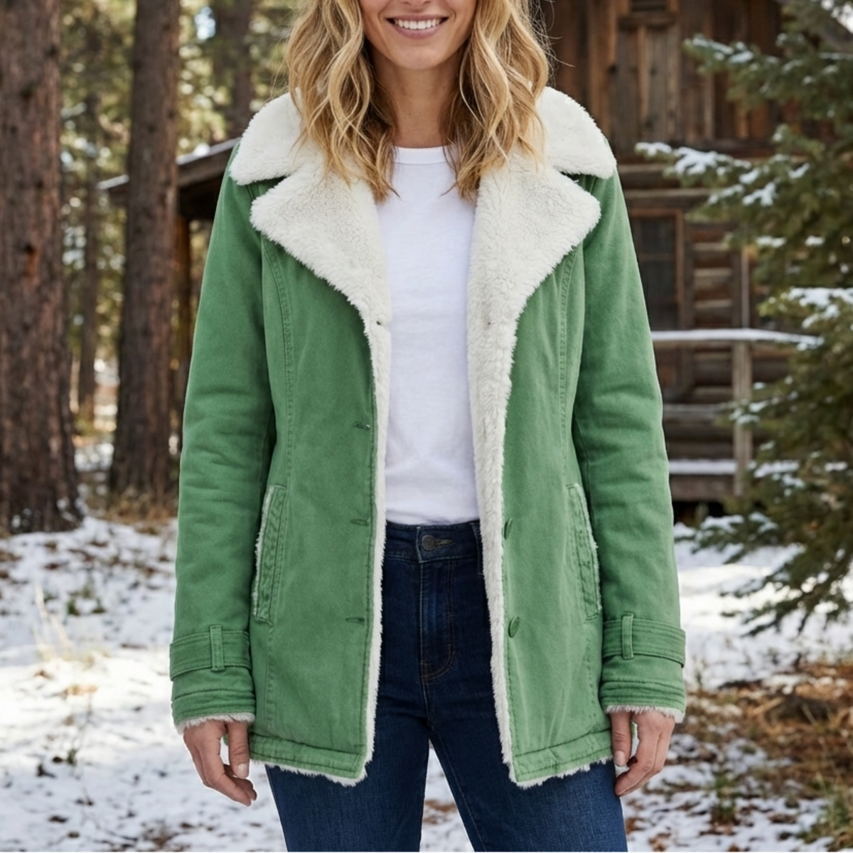 Fleece-Lined Winter Jacket for Women
